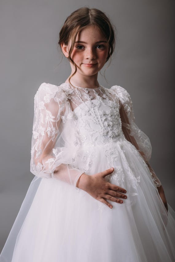 dress princess couture girls NWT Girls Couture Princess 8 White Dress party/formal/flower  girl/dance/wedding