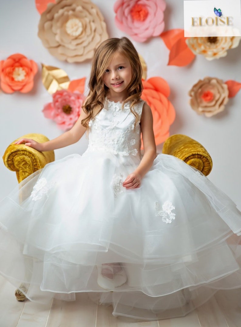 etsy lace flower girl dress