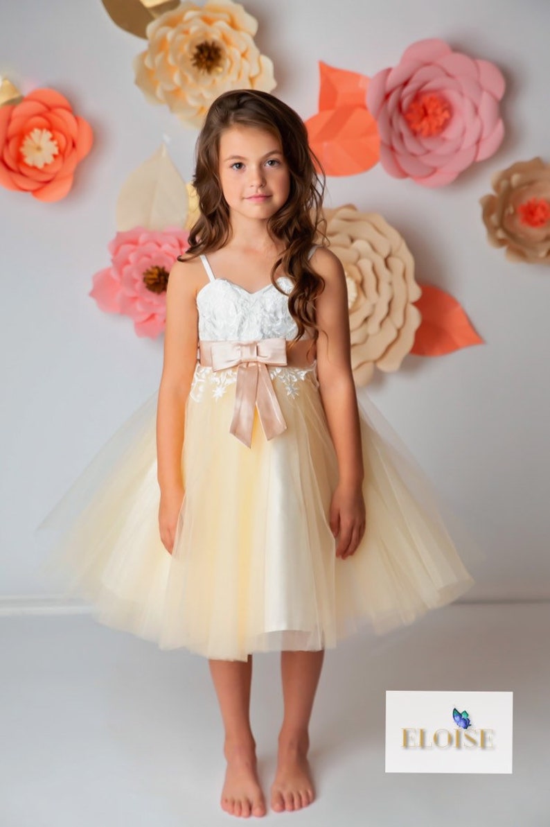 low back flower girl dress