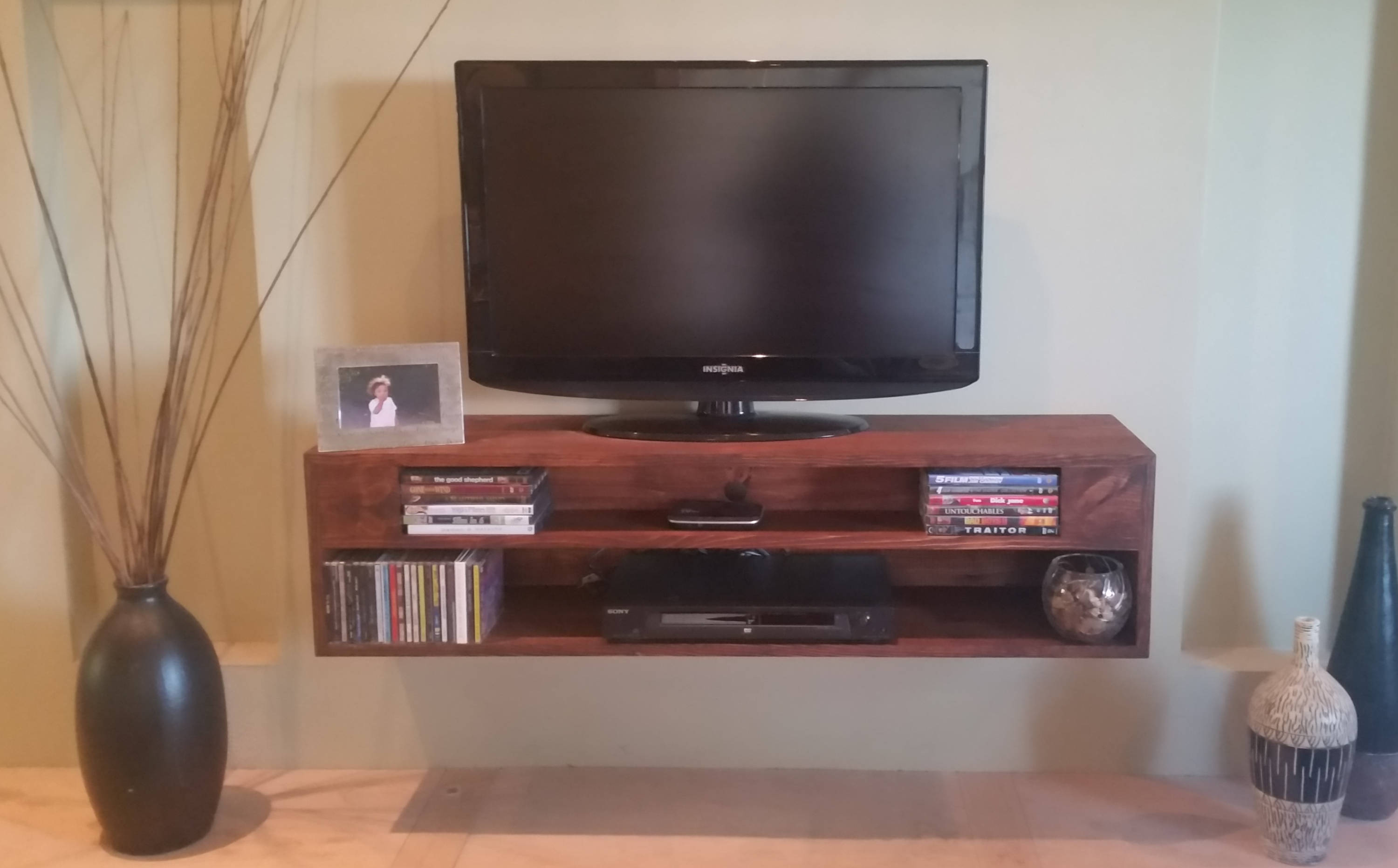 FLOATING TV Stand Console 30 inch to 72 inch A/V Component Etsy