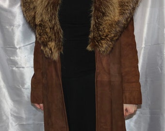 Look! Luxurious Suede Fur Coat Vintage Lord Taylor
