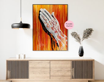 Praying Through Adversity | Digital Downloadable Print | Praying Hands | Art Print | Wall Art | By Jason Warr