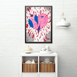 Instant Digital Download | Printable Wall Art | Large Wall Art | Art Prints | Printable Art | Heartbreak - Created by Jason Warr
