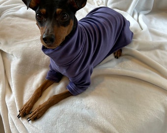 Purple Pure plush sweater - Dog Coat - Small Breed dog sweater