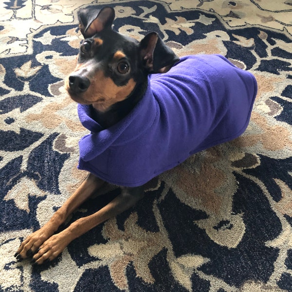 Adjustable comfort wrap poncho- Dog Coat - Small Breed dog sweater
