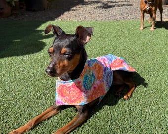 Adjustable comfort wrap lightweight - Small Breed dog wrap - tie dye