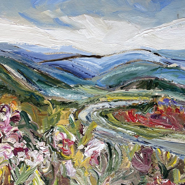 Blue Ridge Parkway, Blue Ridge Mountains, National Park Art, giclee on canvas, art for your home, wall art, North Carolina, kristin gibson