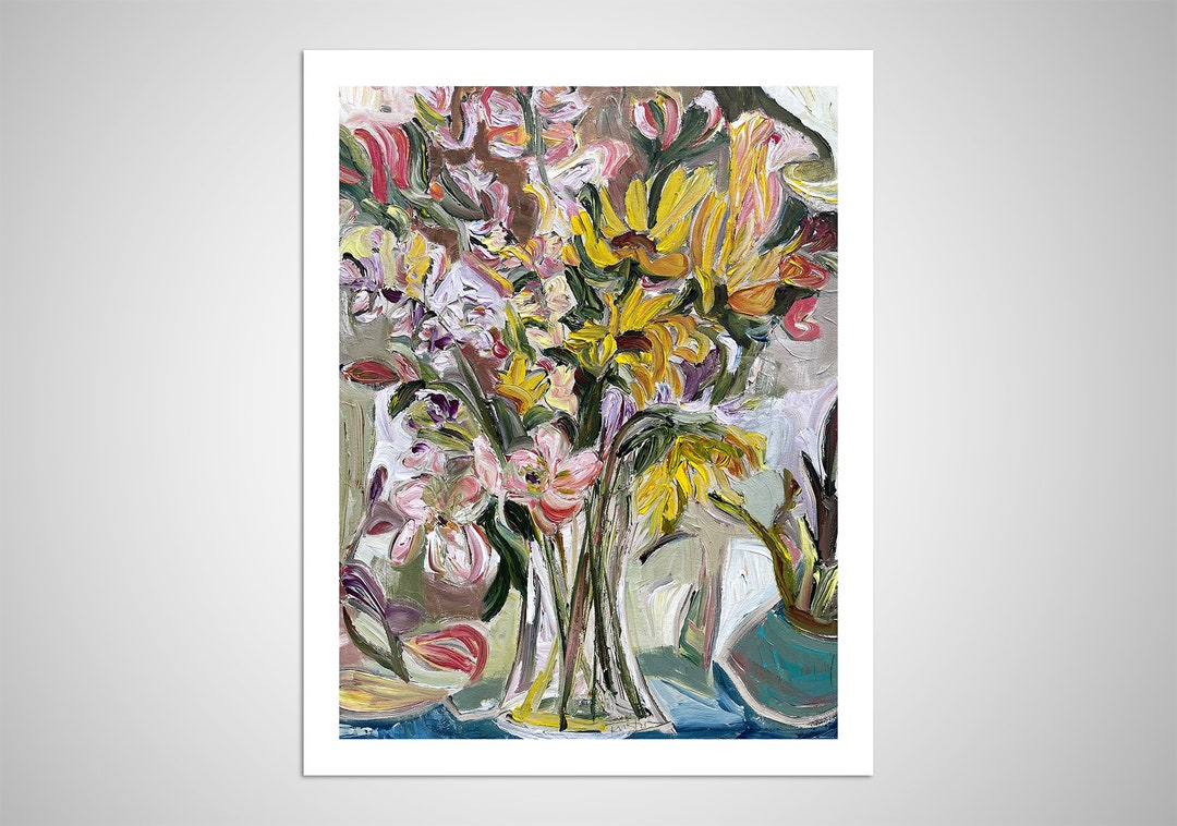 Spring Artist Print Spring Flowers, Spring Fine Art Print, Garden Art, Flower Print, Artist ...
