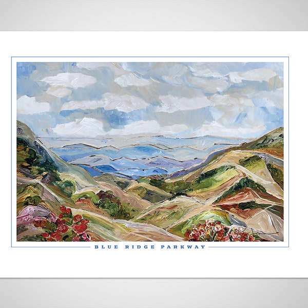 Impresión artística de Blue Ridge Parkway: Póster con paisaje del parque nacional