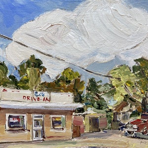 El&#39;s Drive-In Fine Art Print, atlantic beach nc, crystal coast, wall art, coastal decor, beach house decor, kristin gibson, interior design