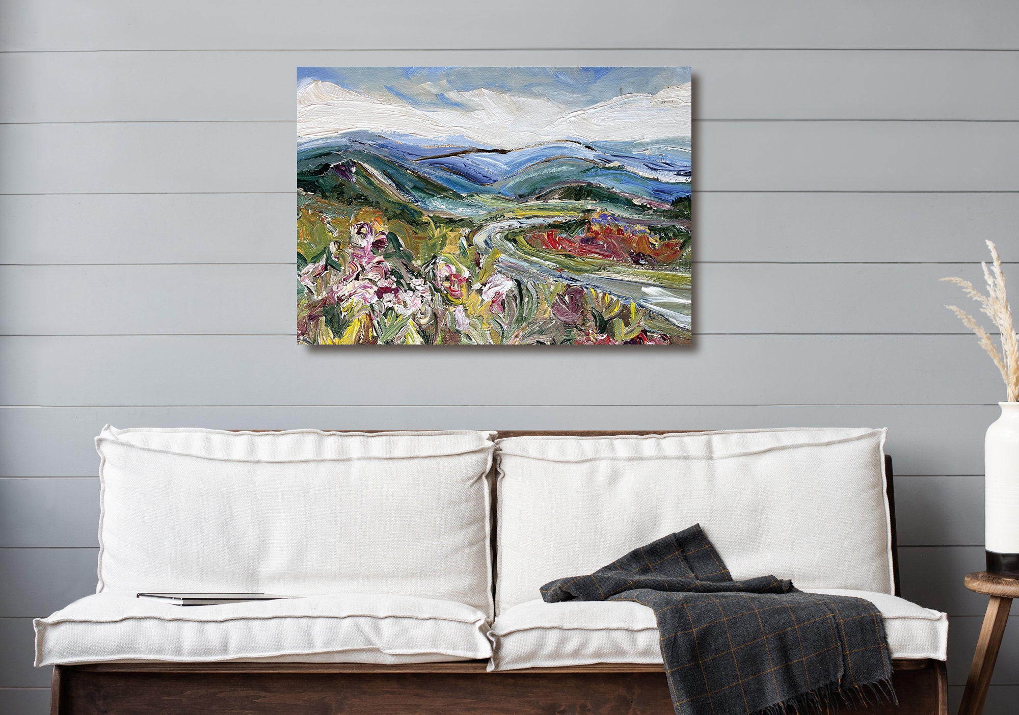 Blue Ridge Canvas Blue Ridge Parkway Canvas Print: North Carolina Mountain Art - Etsy