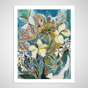 mother’s day gift, tropical, lily, spring fine art print, flower print, artist print, home decor, wall decor, wedding gift, birthday gift
