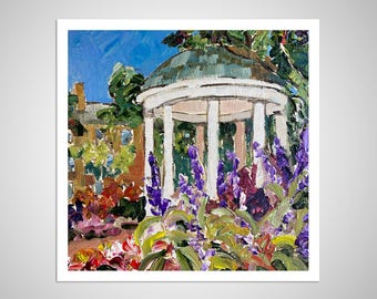 UNC Chapel Hill Old Well Art Print: Archival Paper, Vibrant Colors (12x12)