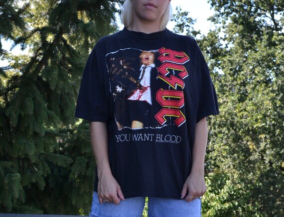 Vintage 90s AC/DC If You Want Blood 