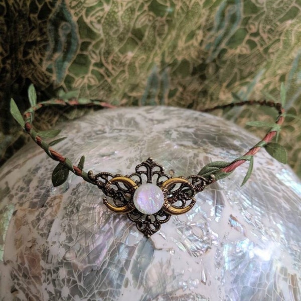 Moon Circlet - Fairy Crown - Woodland Circlet - Goddess Crown - Triple Moon Circlet - Moon Tiara - Woodland Circlet - Witchy Gift