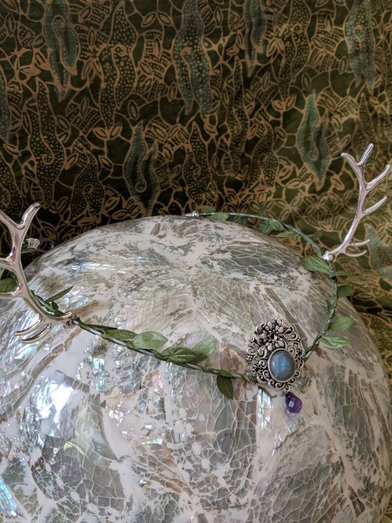 Antler Crown Horned Circlet Antler Headband Horn Crown Etsy