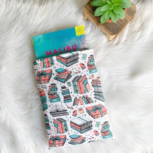 Book Sleeve in Book Print, Book Koozie, Book Cover, Book Holder, Padded Book Cover, Bookish Item, Bookstagram, Bookworm Gift