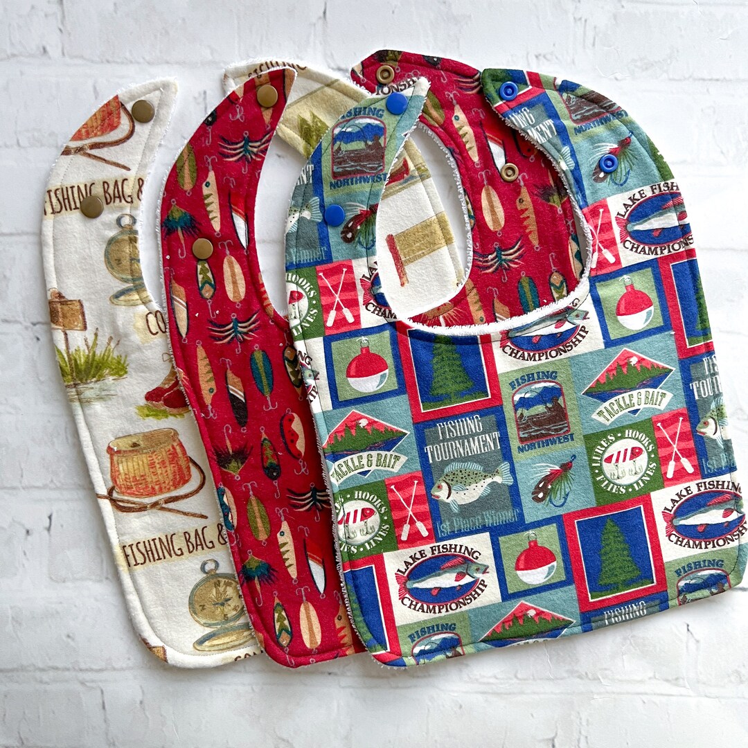 Fishing Baby Boy Bibs, Feeding Bibs, Fishing Baby Gift, Little