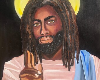 Black Jesus Art Etsy - black jesus