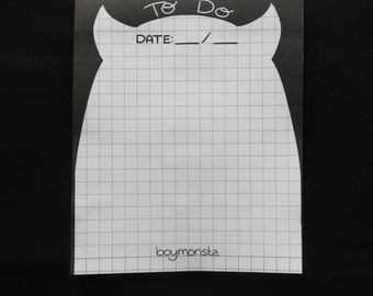 White Grid Monsta Original Memopad