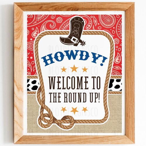 Western Cowboy Rodeo Welcome Sign Cowboy Table Sign Cowboy - Etsy