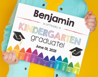 Editable Kindergarten Grad Sign, Printable Last Day of School Sign, School Chalkboard Photo Prop, Personalized School Sign, Graduation Party