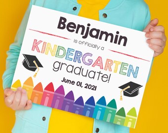 Editable Kindergarten Grad Sign, Printable Last Day of School Sign, School Chalkboard Photo Prop, Personalized School Sign, Graduation Party