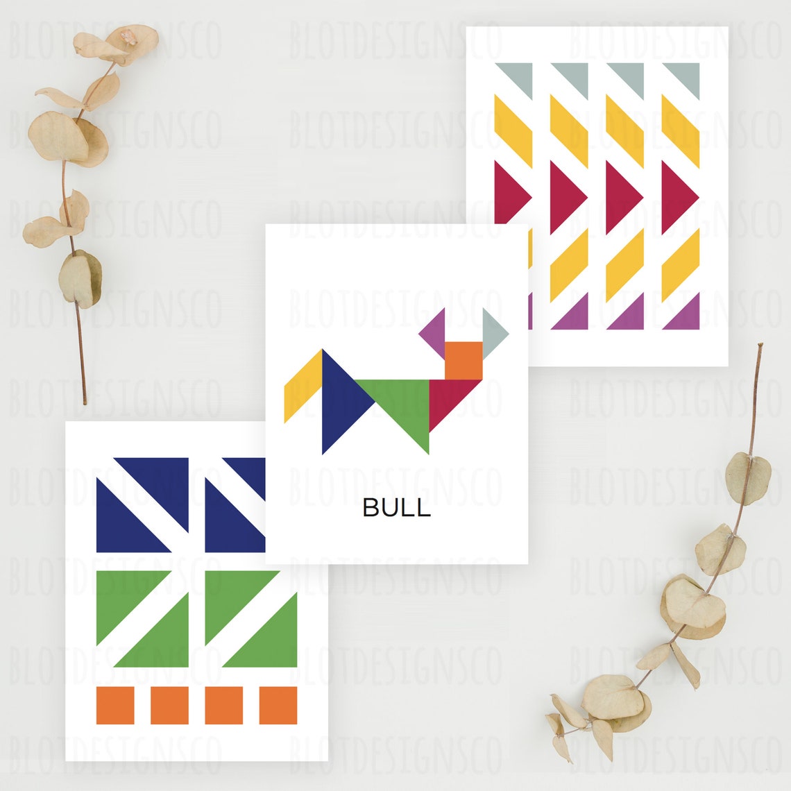 PRINTABLE Animal Pattern Block Tangram Puzzles Digital Download - Etsy