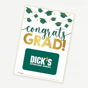 Congrats Grad DRUCKBARE Geschenkkarte, Abschlussgeschenkkarte, High School College Grad Geschenkkarte, Abschlussgeschenkkarte für Jungen Sport