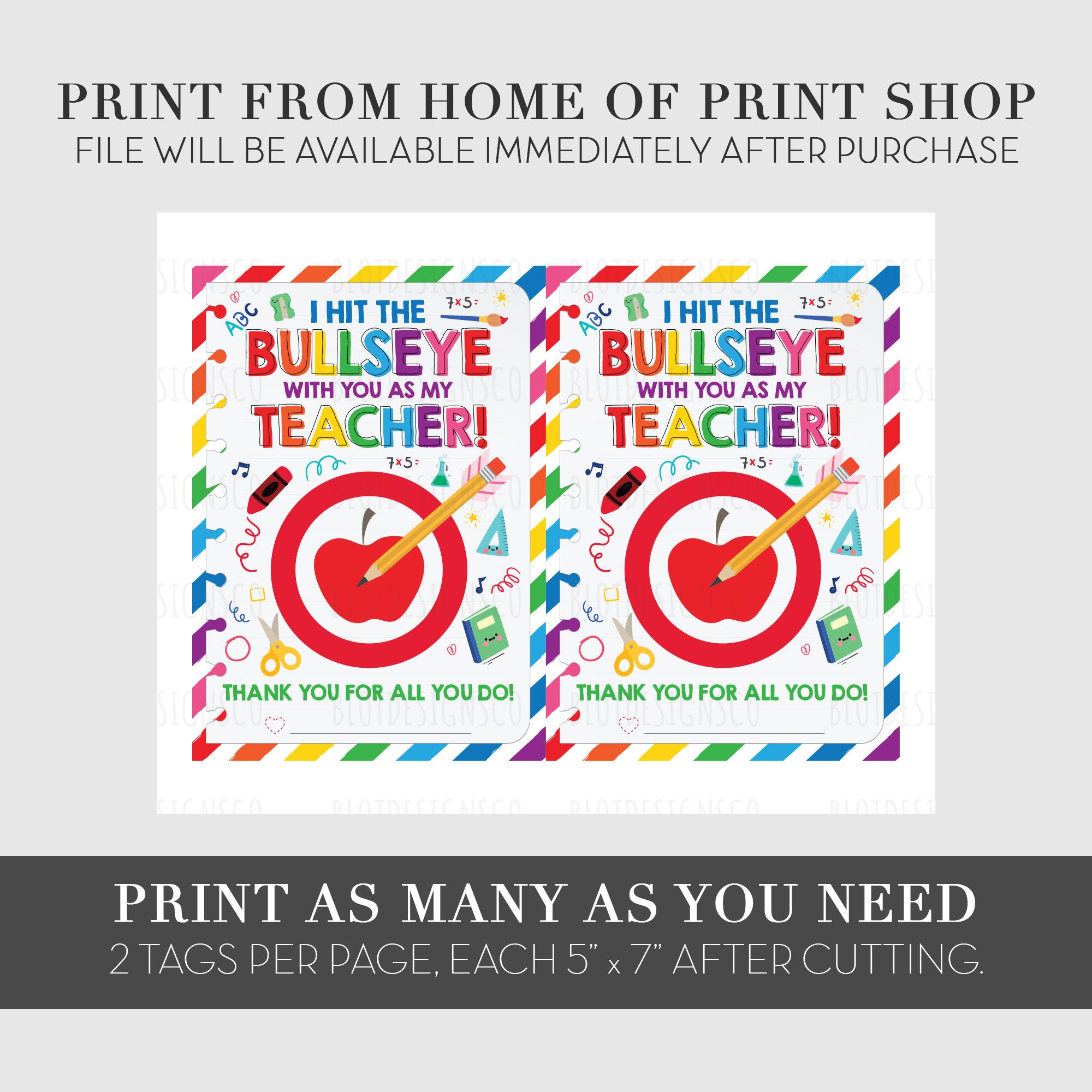Target Teacher Appreciation Printable Gift Card Holder End of Etsy Canada