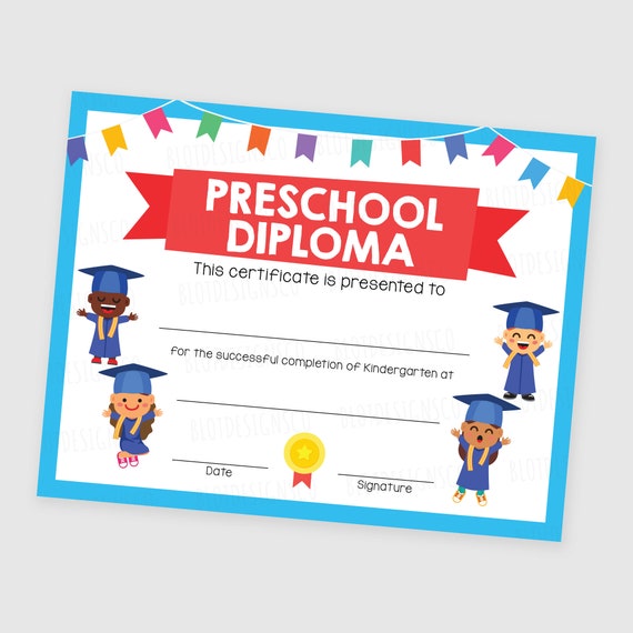 Customizable Preschool Graduation Certificate Template | Etsy
