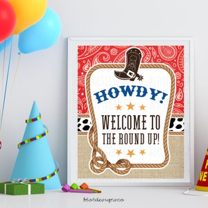 Western Cowboy Rodeo Welcome Sign, Cowboy Table Sign, Cowboy Baby ...