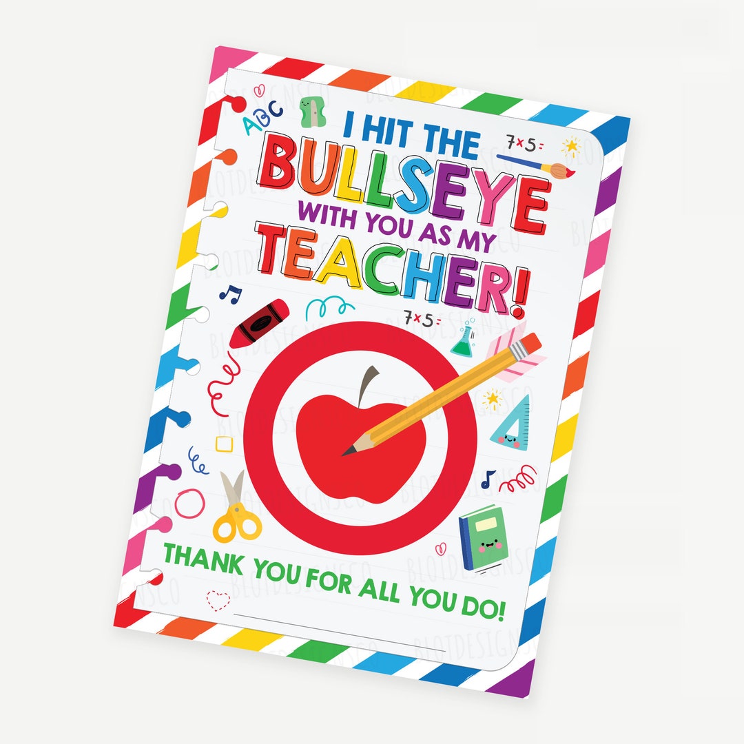 Target Teacher Appreciation Printable Gift Card Holder, End of School