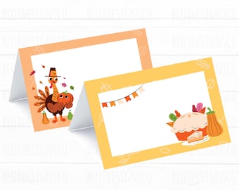 Thanksgiving food label tent cards, Thanksgiving place setting, Fall Autumn Food Labels, Thanksgiving Place Cards, PRINTABLE buffet cards