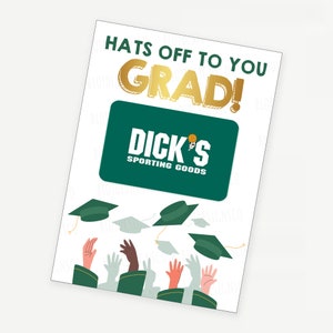 Congrats Grad Geschenkkartenhalter, DRUCKBARE Abschlussgeschenkkarte, High School College Grad Geschenkkarte, Klasse von 2021, Sportgeschenkkartenhalter