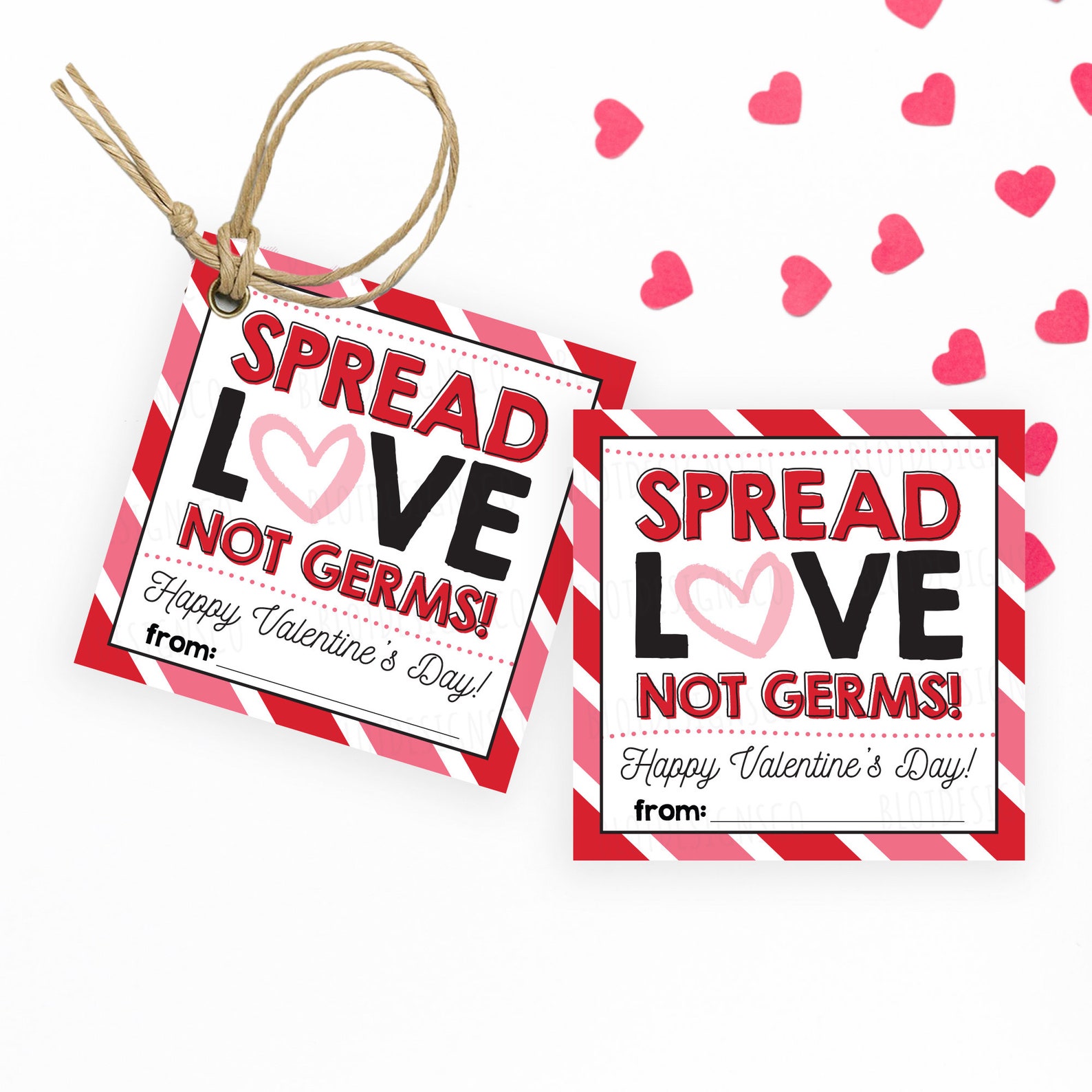 Valentines Day Hand Sanitizer Labels Happy Valentine s Etsy