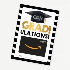 ConGRADulations Graduation Geschenkkartenhalter DRUCKBAR, Amazon Geschenkkartenhalter, Abschlusskarte, High School College Grad Geschenkkarte
