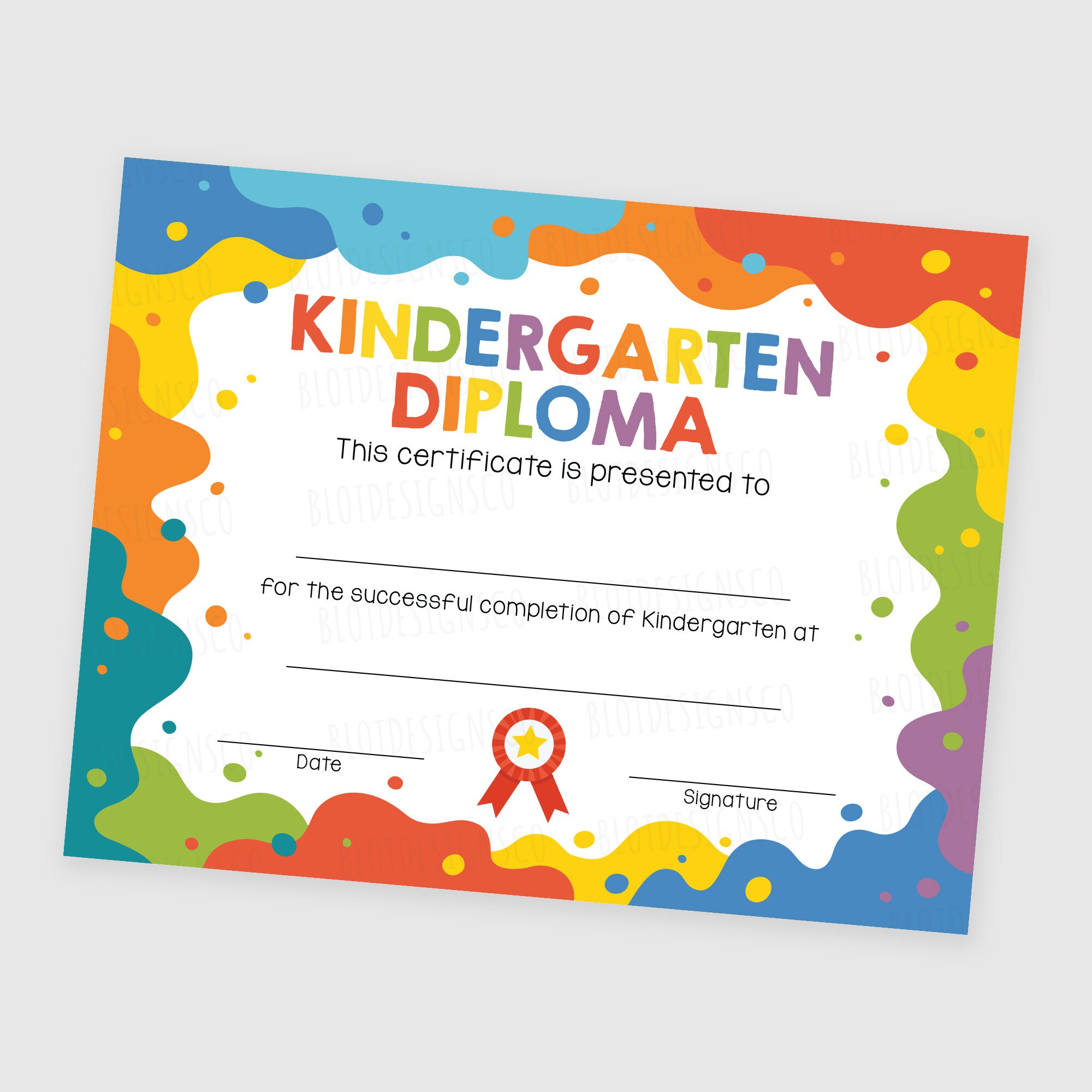 Personalized Diploma Kindergarten, Printable School Sign, Kindergarten ...