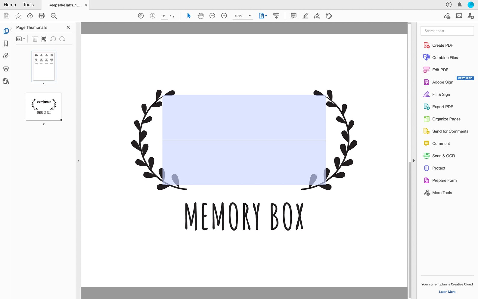 DIY Memory Box Kit Editable File PDF Milestone Tote Labels Etsy Canada