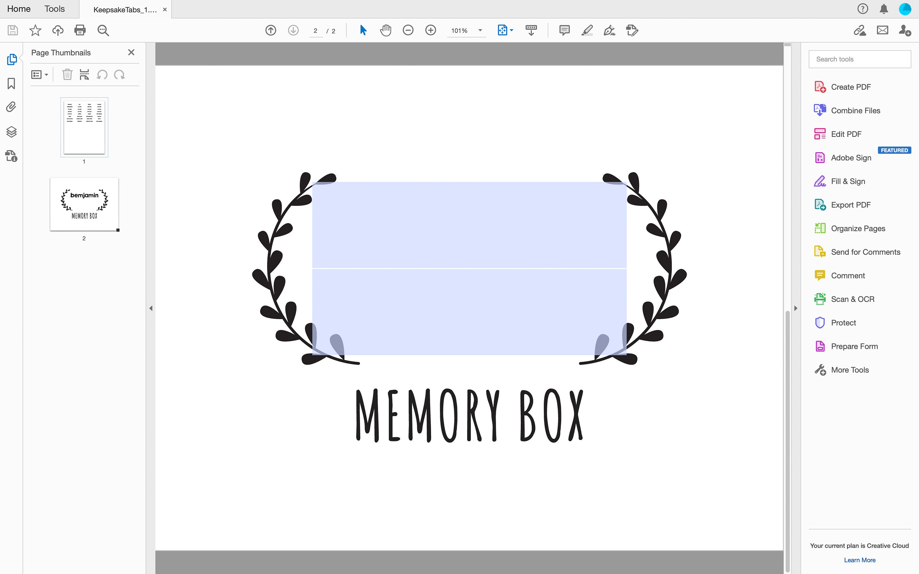 DIY Memory Box Kit Editable File PDF Milestone Tote Labels Etsy Canada