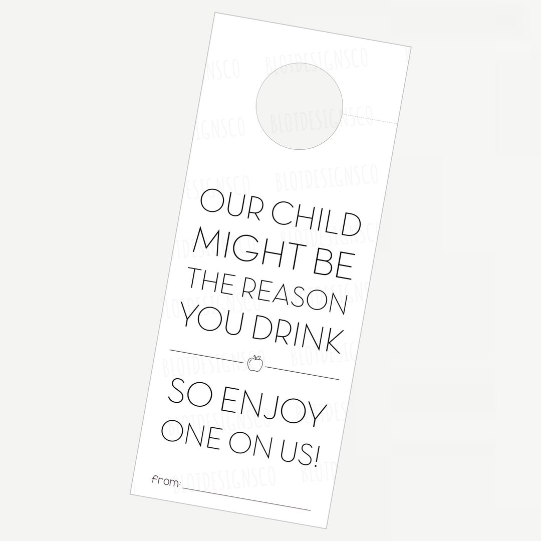 Wine Printable Hang Tag, Teacher Appreciation Gift, Teacher ...