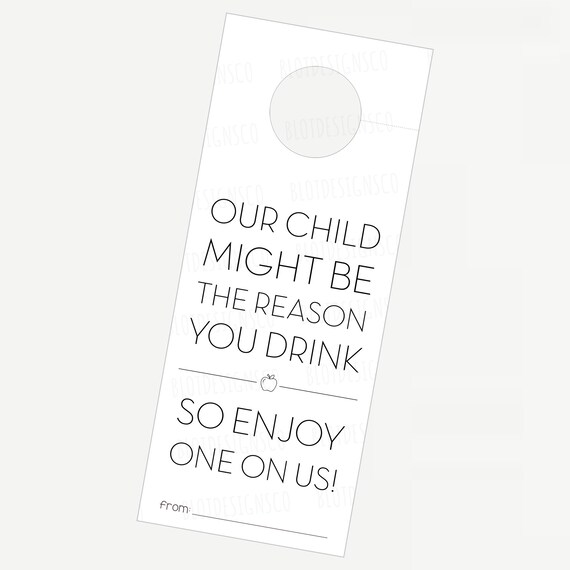 Wine Printable Hang Tag Teacher Appreciation Gift Teacher - Etsy
