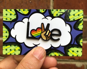 Enamel Pins Peace, Love & Unity