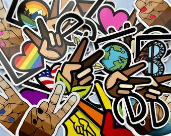 Decals & Magnets PEACE, LOVE, UNITY