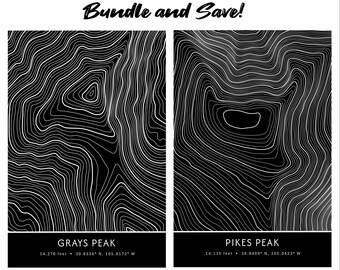 Decorative Art Print Set of 2 Artful Wall Poster, Trendy Arts Print Decoration, Gallery Wall Decorations, Wall Art Mountains for Backpacker