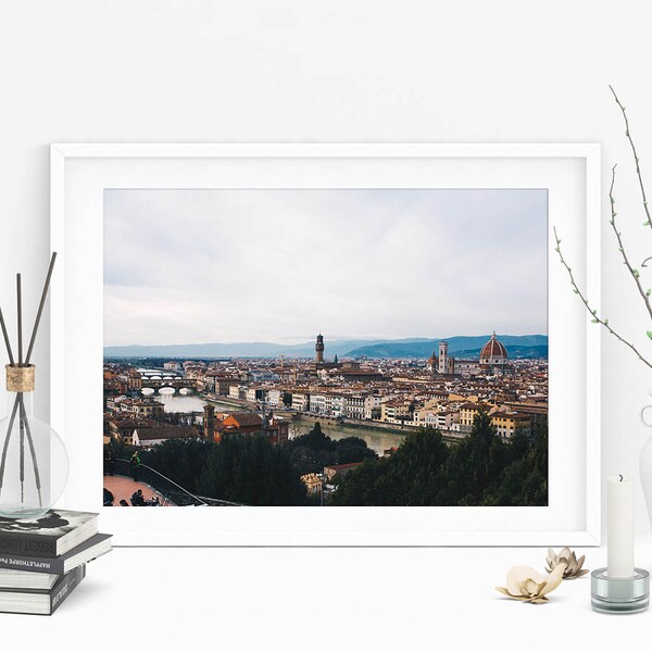 Florence Panoramic Photograph (Travel Photography,Wall Art Prints,Printable Art,Digital Prints,Italy,Digital Download)