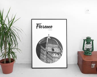 Florence, Italië Duomo kathedraal Poster (reisfotografie, kunst aan de muur wordt afgedrukt, afdrukbare kunst, Printables, digitale Prints, Poster, digitale Download)