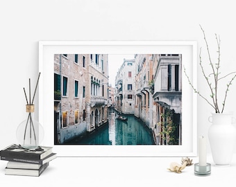 Venice Canal Photograph (Grand Canal Photo, Italy Travel Photography,Wall Art Prints,Printable Art,Italy Digital Prints, Digital Download)