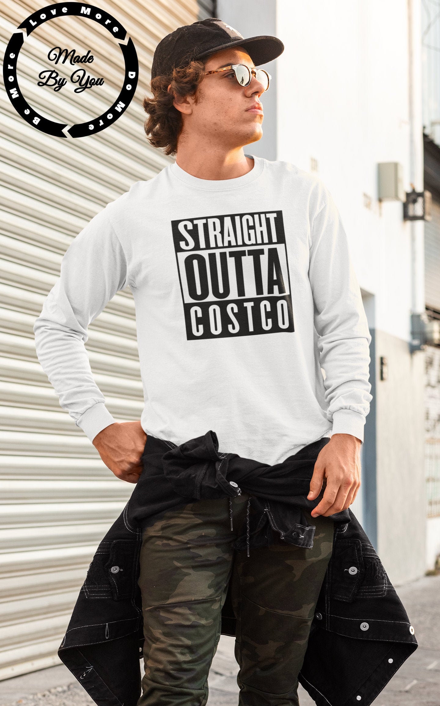Funny Costco Shirt Straight Outta Costco Unisex Jersey Long Etsy