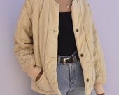 vintage quilted military bomber jacket